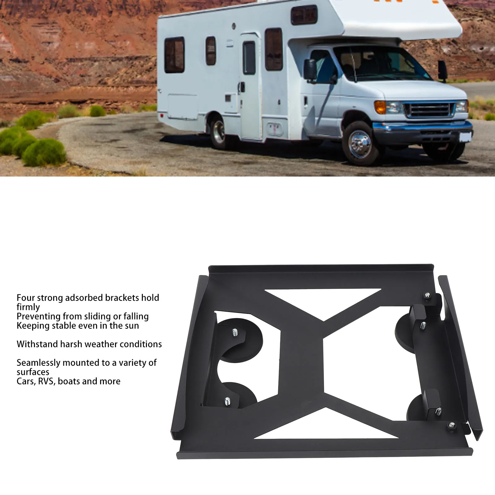 Rectangular Satellite Car Roof Mount Strong Adsorption Space Saving Rectangular Satellite Car Flat Mount Seamless Fit for Boat