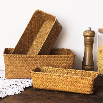 Woven Seagrass Storage Basket 1