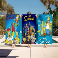 THE S-SIMPSONS Anime Cartoon Beach Towel Cute Kawaii Room Decor Bath Girls Children Hand Towels For Bathroom Shower 1