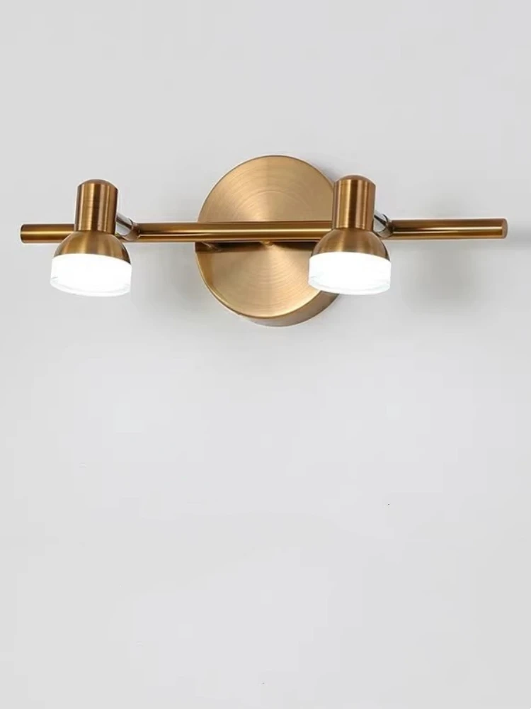 Mirror Headlight Bathroom Led Mirror Front Lights Wall Lamps Nordic Aluminum Bronze And black Toilet Bathroom Cabinet Lamp