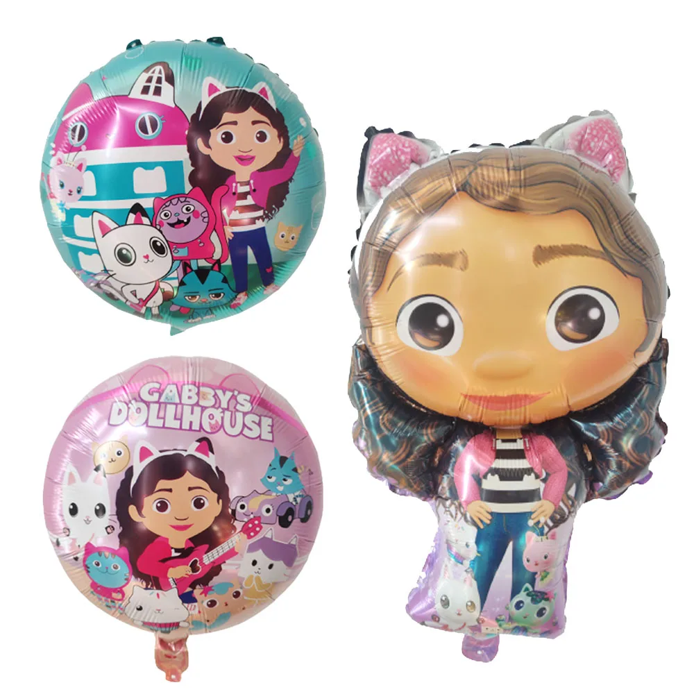 Gabby Dollhouse Balloons Party Supplies Girls Happy Birthday Decor Suger Cat Helium Balloon Baby Shower supplies Kids Toy Balls