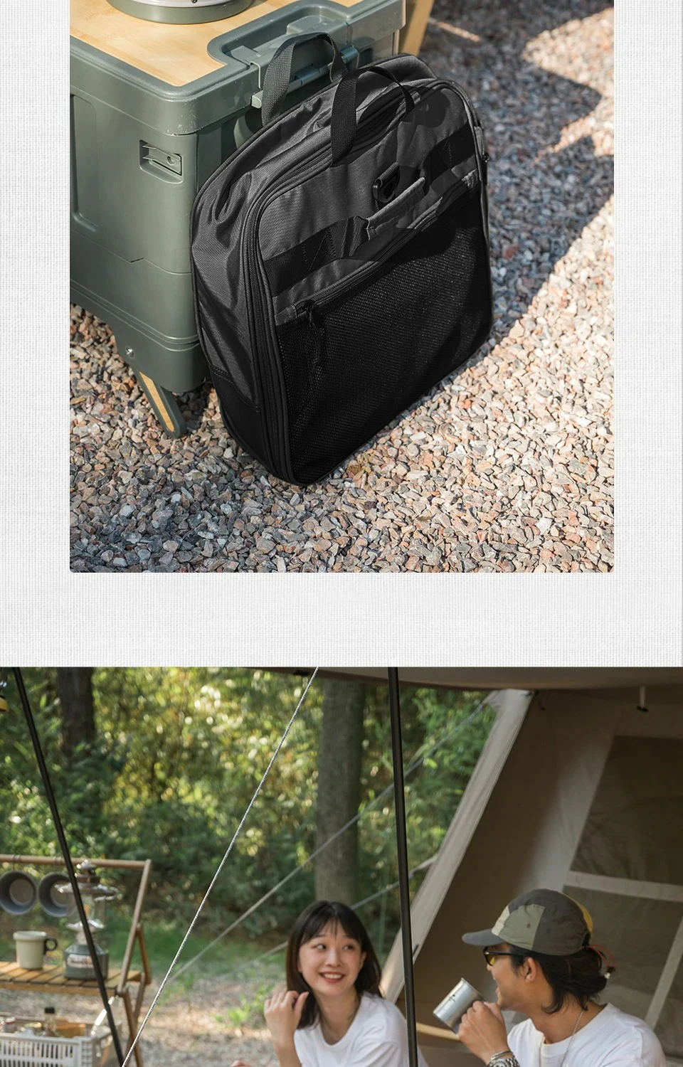 Naturehike 88L Camping Tasche Falten Große Kapazität Reise Schlepper Tasche Tragbare Hand Diverse Lagerung Tasche Outdoor Wandern Rad Box – Detail 6
