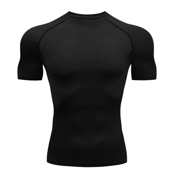 Men Running Compression T-Shirt Short Sleeve Sport Tees Gym Fitness Sweatshirt Male Jogging Athletic Shirt Tops Homme 1