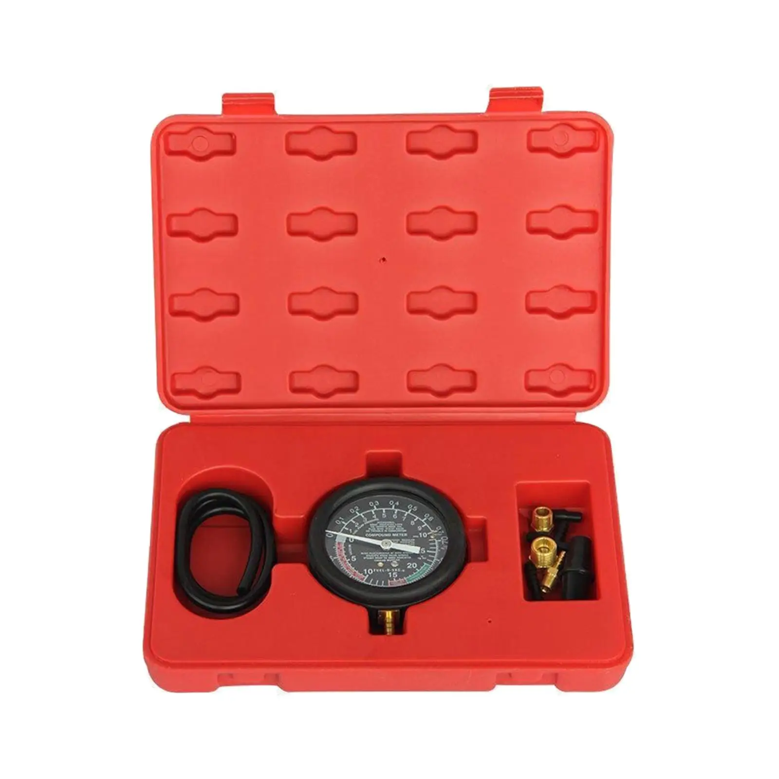 Compression Tester Set Engine Cylinder Pressure Gauge Repair Parts with Storage