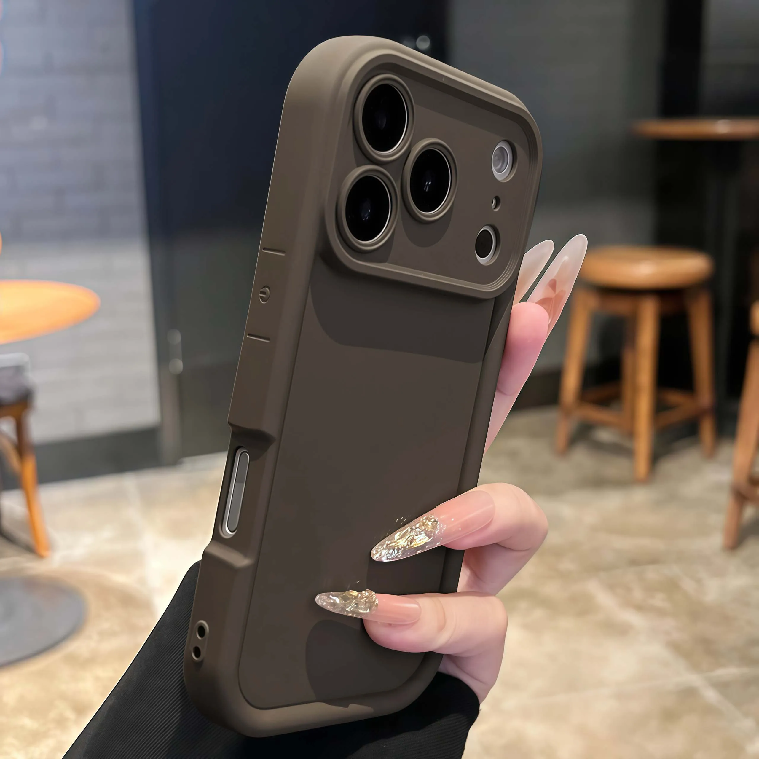 Thickened Shockproof Case For iPhone 17 16 15 14 13 12 11 Pro Max Pure Colour Cover For iPhone 17 Air 14 15 16 Plus Luxury Shell 4