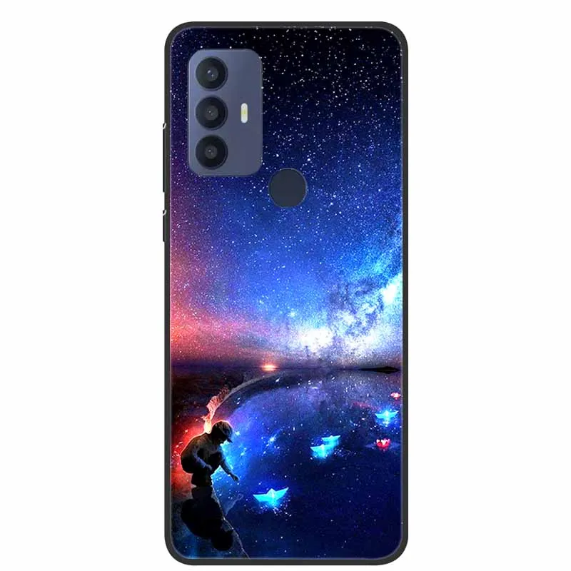 Black Silicon Animal Design Soft TPU Phone Case - Cool Wolf Edition, Flexible Protection Shell