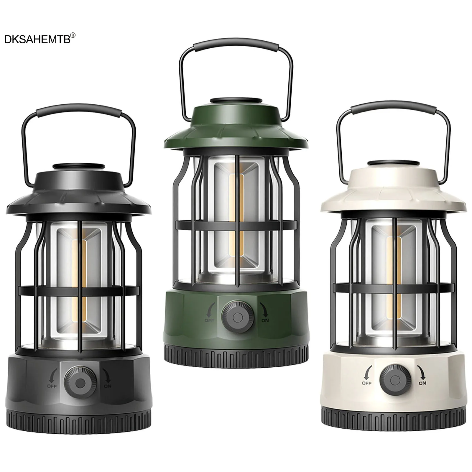 

Outdoor Camping Light Atmosphere Tent Light Gift Vintage Horse Light Dimmable Usb Charging Cob Portable Camping Light