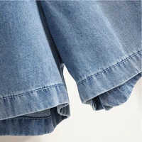 Plus Size Denim Shorts For Women 2024 Summer New Arrivals High Elastic Waist Soft Tencel Loose Blue Jeans Shorts Female Hot Sale - Image 6