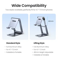 UGREEN Phone Holder Stand Aluminum Cell Phone Stand Tablet Stand Support Mobile Phone For iPhone 16 15 14 Pro Max Xiaomi Samsung - Image 3