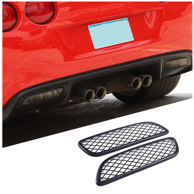 

For Chevrolet Corvette C62005-2013 stainless steel Car rear fog lamp net cover decorative sticker Car accessories