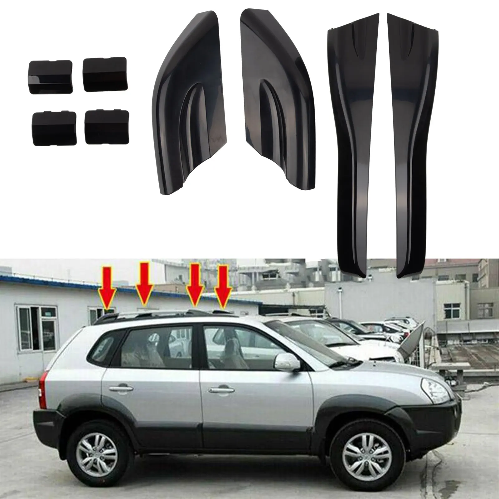 

8 шт./набор, защитная крышка на крышу Hyundai Tucson 2004-2008