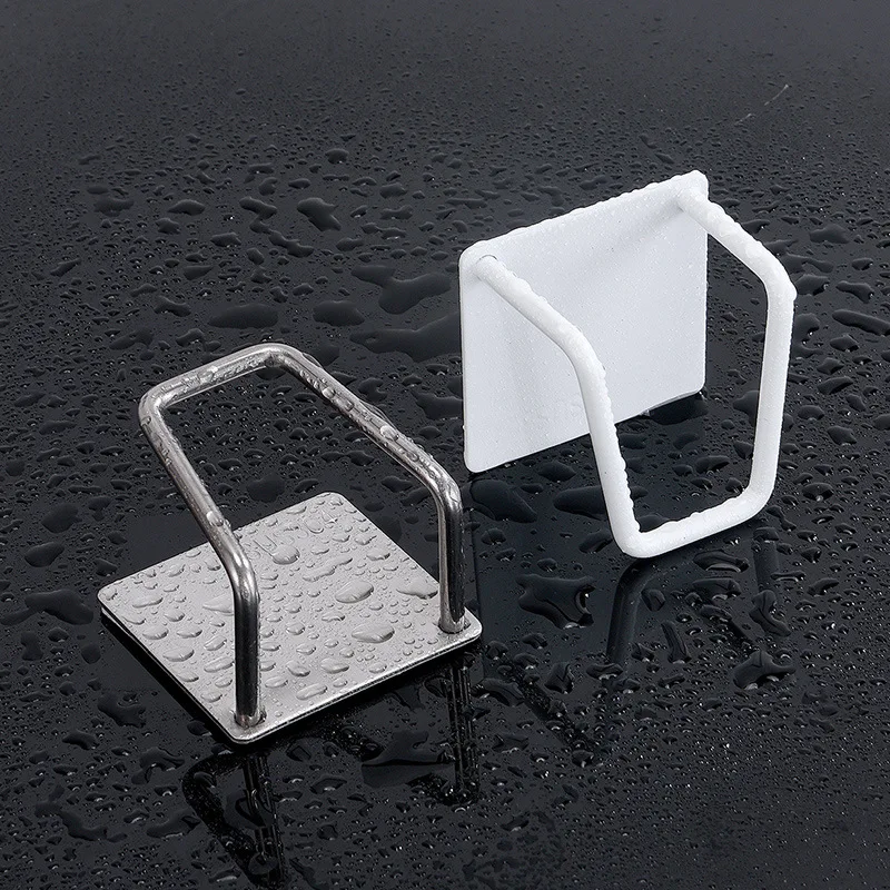 Sponge Holder Self Adhesive Kitchen Accessories Drainer Rack Stainless Steel Kitchen Organizer Storage Shelf Cutting Board Hook kitchen storage rack,sink sponge holder,sponge rack,detergent sponge rack