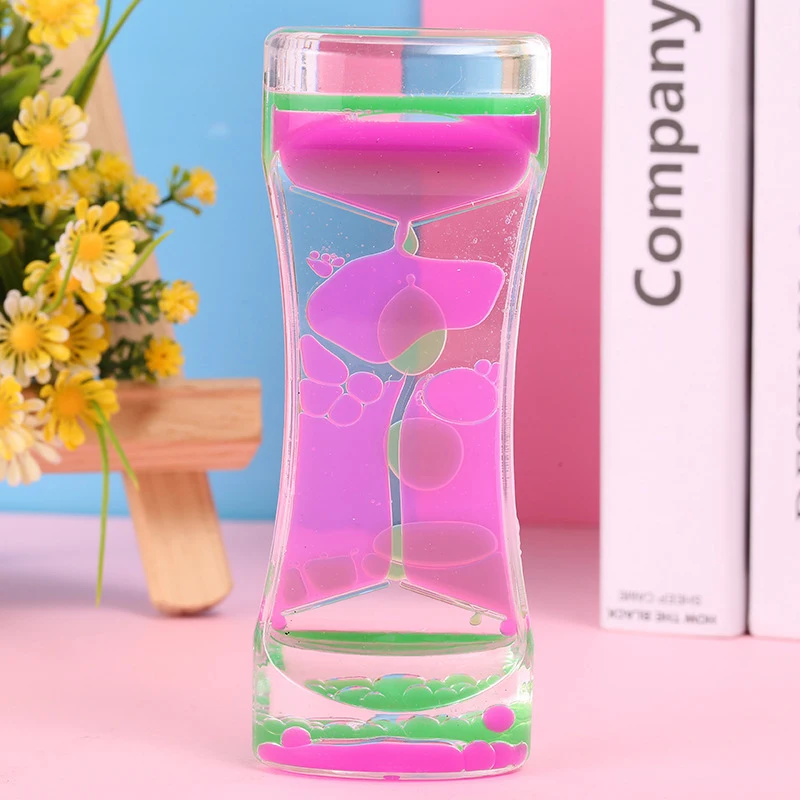 Sand Timer Liquid Hourglass Timer Colored Hourglass 1PC Liquid Milk Color Oil Drop Timer Movement Sensory Toys Stress Relief Props Home Office Desktop Decor