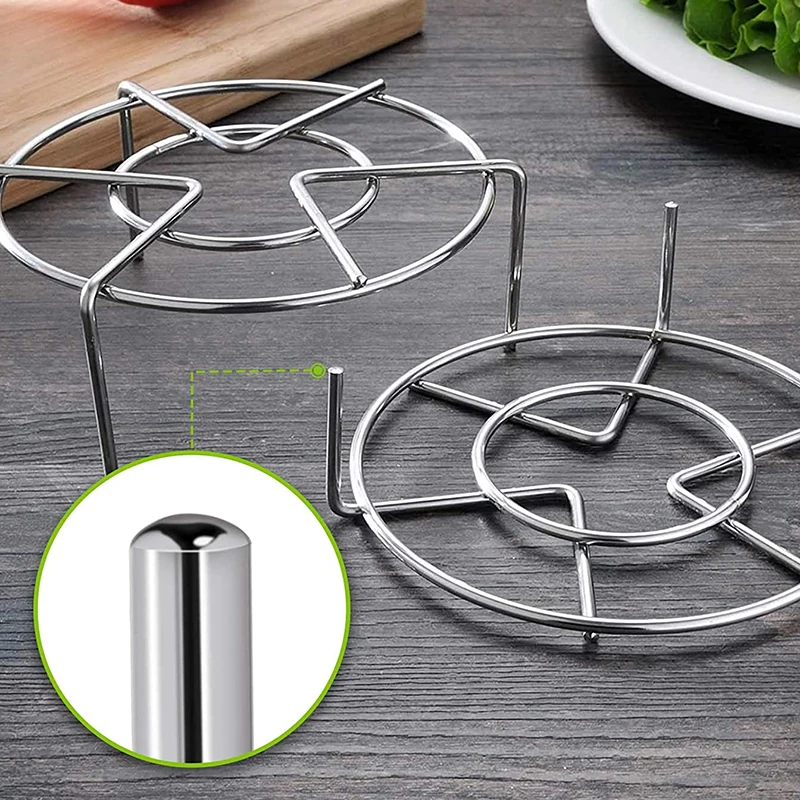 2Pcs Steam Racks, Tall Trivet for Instant Pot 6-8 Qt, Heavy Duty