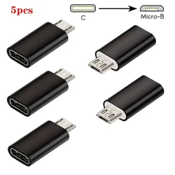 USB C to Micro USB Fast Charging Adapter Pack (Black5)