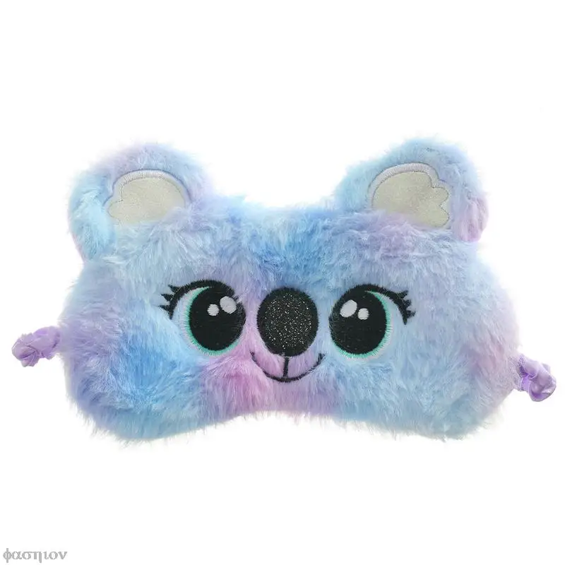 Koala Sleep Eye Band Plush Sleeping Eye Mask For Kids Cute Travel Soft Animal Women Cover Blindfold Shade Rest Eyepatch Cat