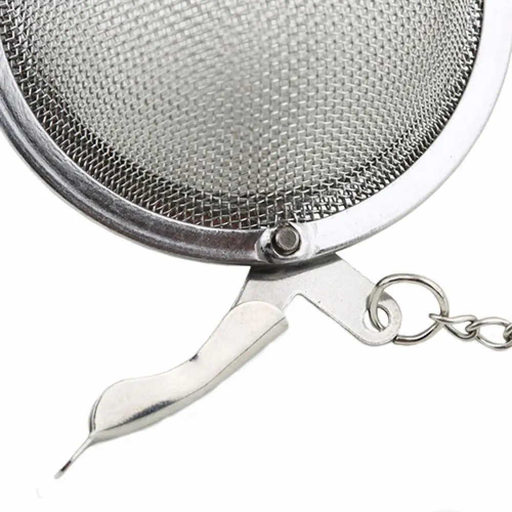 Tea Infuser 4.5cm Tea Maker Stainless Steel Infuser Strainer Mesh Tea Spoon Locking Spice Egg Shaped Ball Mesh Strainer