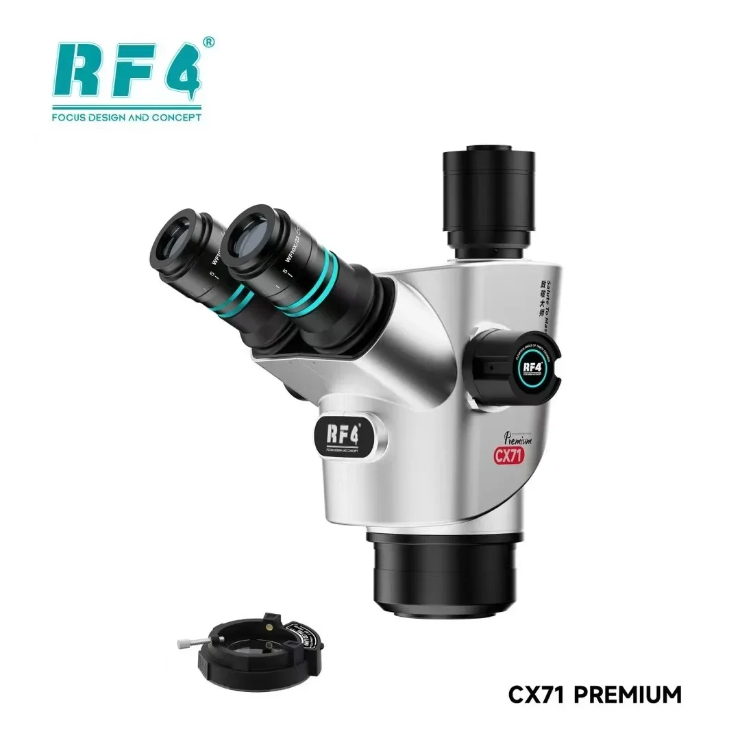 RF4 RF-CX71P 프리미엄 삼안 현미경 6.5-65X 선명한 시야, 휴대폰 수리 도구용 장시간 관찰 가능
