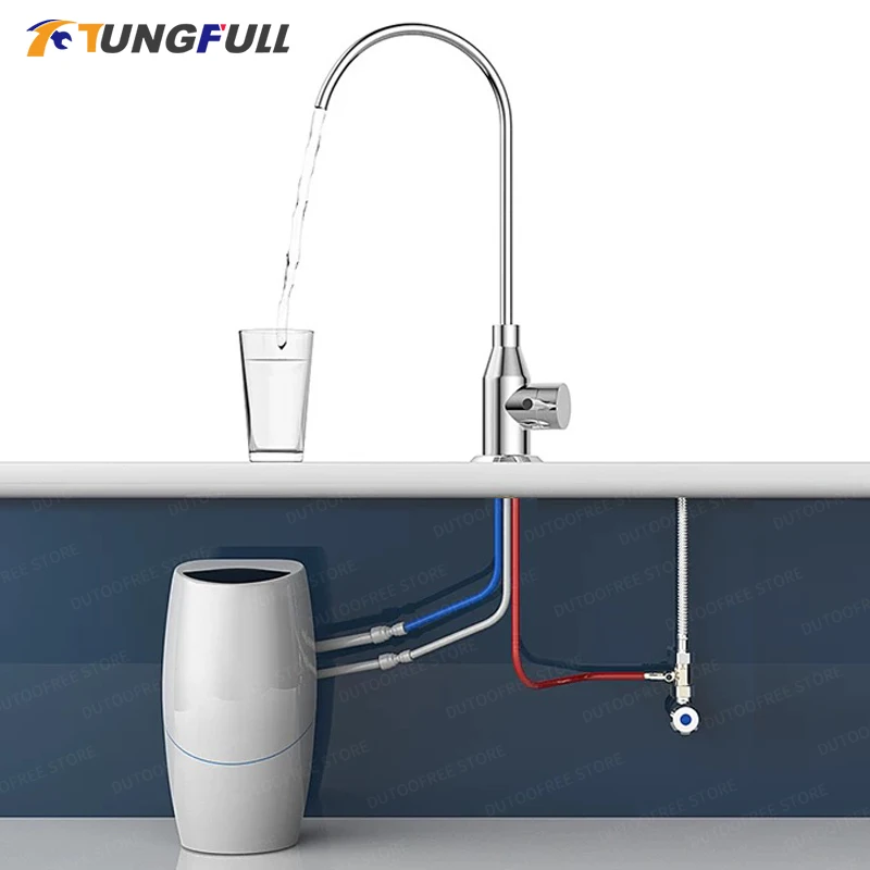 เครื่องกรองน้ำประปา360 ° RV ไฟฟ้าเครื่องกรองน้ำระบบกรองน้ำสำหรับห้องครัว360 ° ก๊อกน้ำหมุน 1