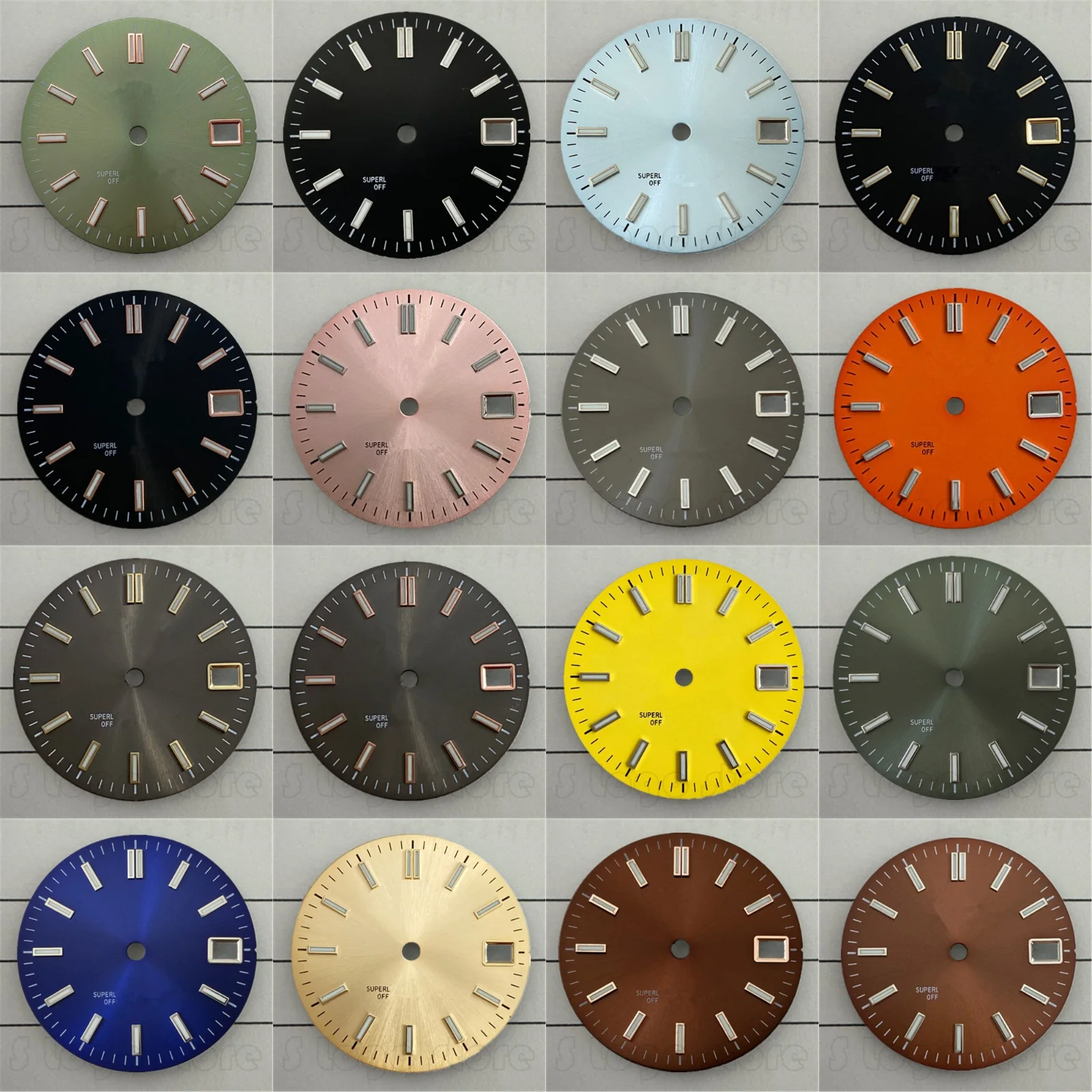 

Часы мужские с зеленым циферблатом, 28,5 мм, цвета розового золота