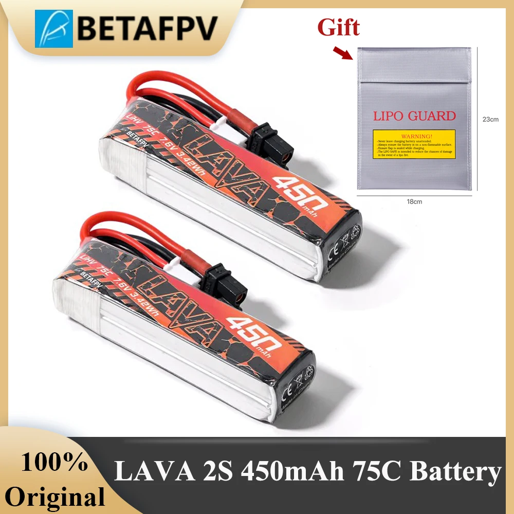BETAFPV LAVA 2S 450mAh 75C Battery for Pavo Femto Pavo Pico with