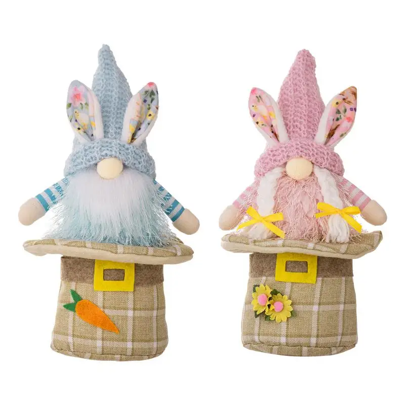

Easter 2024 Faceless Gnome Rabbit Doll Handmade Home Decoration Spring Hanging Bunny Party Decor Ornaments for home Kids Gifts