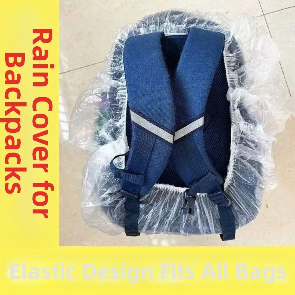 30Pcs 일회용 배낭 레인 커버 방진 접이식 방수 배낭 커버 90/110cm 두꺼운 배낭 보호 슬리브