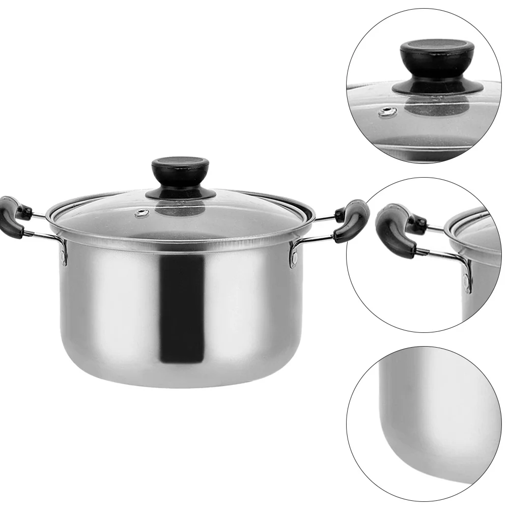 

Pot Soup Cooking Stainless Steel Stock Lid Pan Pasta Kitchen Milk Cookware Saucepan Noodle Stew Noodles Stockpot Boiling Hot