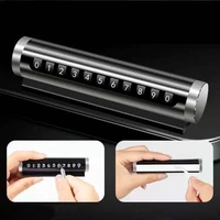 Car Temporary Parking Number Plate Black/Silver/ Aluminium Alloy Material Roller Adjustable Car Parking Plate Car Supplies 2