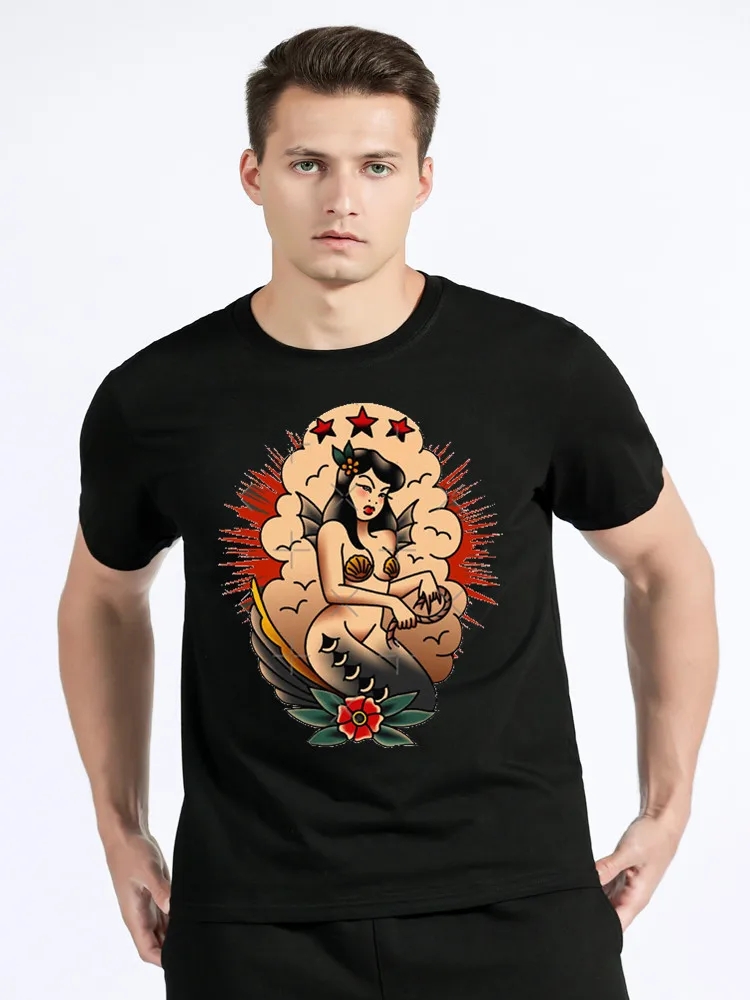 Verkauf Männer T Shirt Mode T-shirt Sommer Baumwolle Tops Pin Up Girl Hot Rod Rockabilly Tattoo Musik Garage Oldschool V8 USA_voghion.com