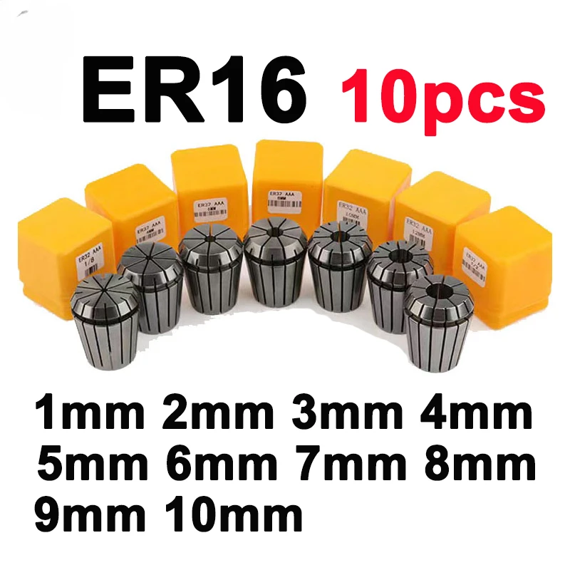 ER11 ER16 ER20 ER25 Collet Chuck Set 1-16mm Spring Collet For CNC Machining Center Engraving Machine Lathe Mill Tool ER Collect spring collet spring collet chuck collet chuck holder engraving collet chuck collet chuck tool holder wrench nut collet collet clamping tool