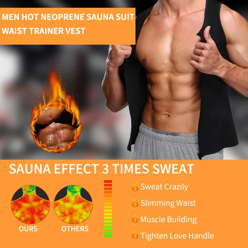 Seamless Men Body Shaper Vest Waist Trainer Double Belt Sweat Corset Top Fitness Burn Abdomen Slimming Shapewear Correct Posture