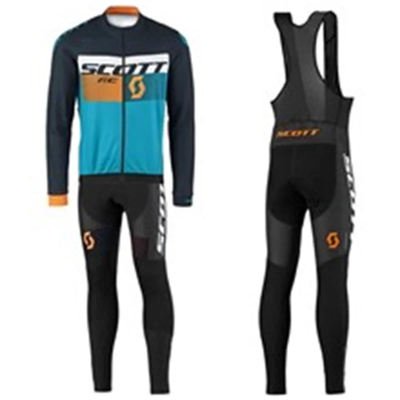2024 Scott Cycling Jersey Set Premium Anti-Uv Manica Lunga Downhill Cycling Suit Autunno Quick-Dry Pro Racing Uniform