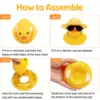Rubber Duck Car Ornaments Yellow Duck Car Dashboard Decorations with Propeller Helmet for Christmas Decor and Home Decorations 4