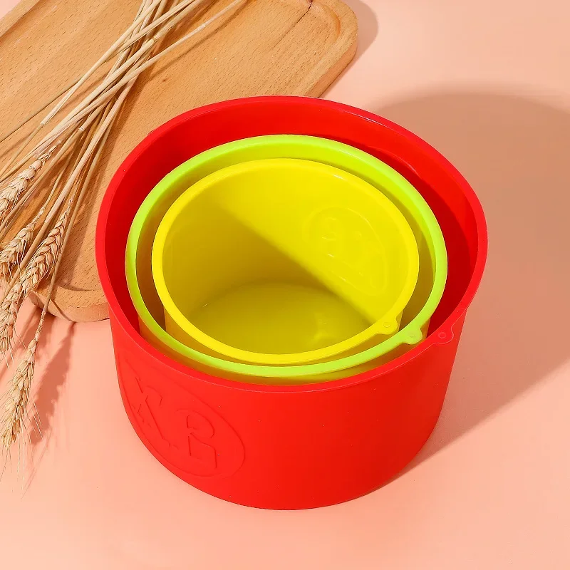 1/3pcs Silicone DIY Cake Mold Desserts Baking Mold Random Color Rectangular Bread Pan Mousse Cake Round Shape Mold Baking Pans