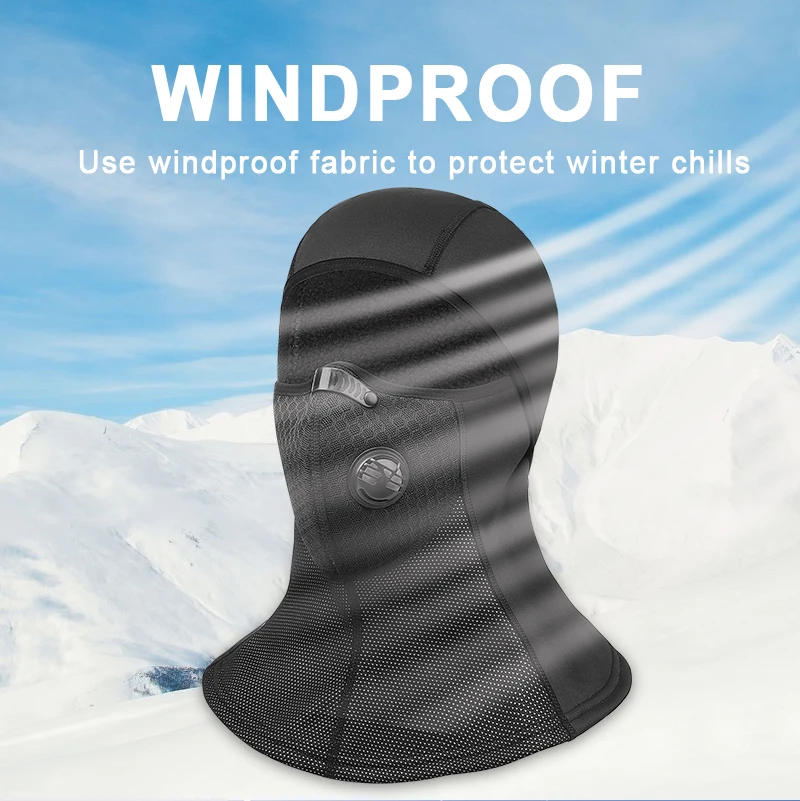 X-TIGER Winter Cycling Mask Thermal Fleece Windproof Cycling Face Mask Keep Warm Balaclava Skiing Mask Headwear