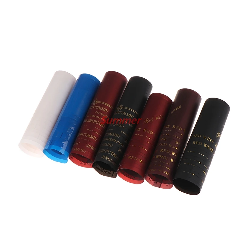Bottle Seals Wine Stopper Wine Stoppers Wooden Cork Stopper Oil Bottle Stopper 10pcs PVC Heat Shrink Cap Barware Accessories Bar Party Supplies For Home Brewing Wine Bottle Seal Cover
