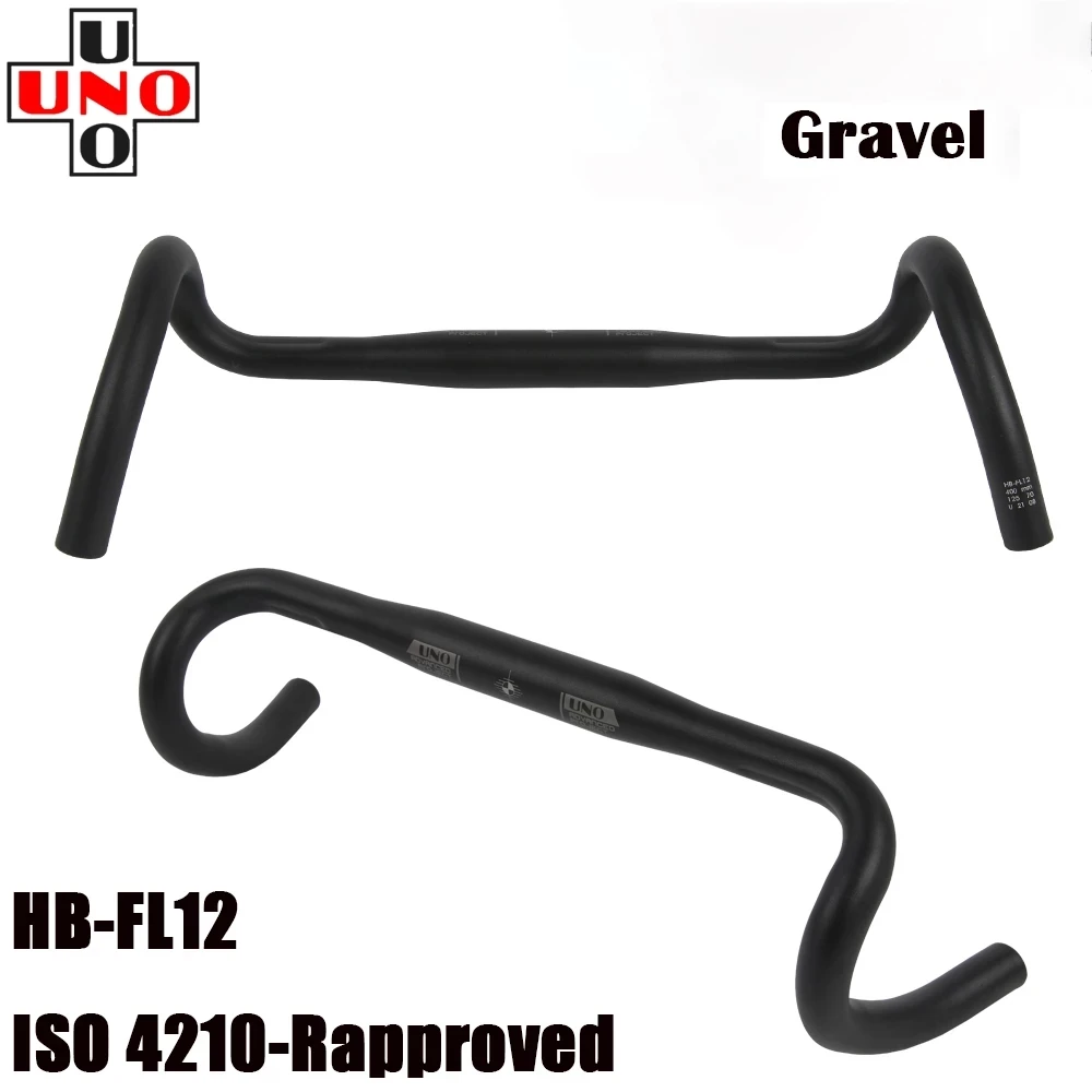 

UNO HB-FL12 Gravel Bicycle Bent Bar Road Racing Bike Drop Handlebar Aluminum Alloy 31.8*400/420/440/460mm Bicycle Accessories