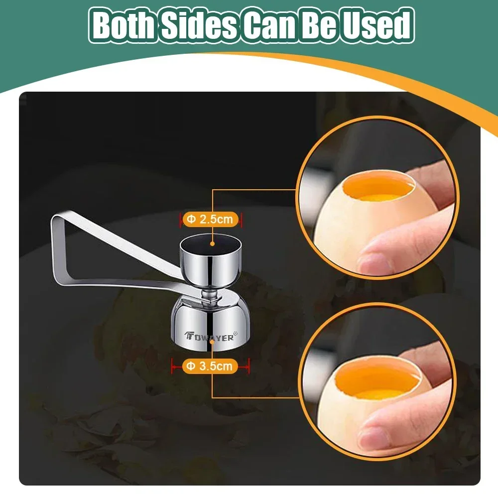Eggshell Topper Cutter Stainless Steel Egg Cracker Opener Remover Egg Shell Separator Kitchen Tools