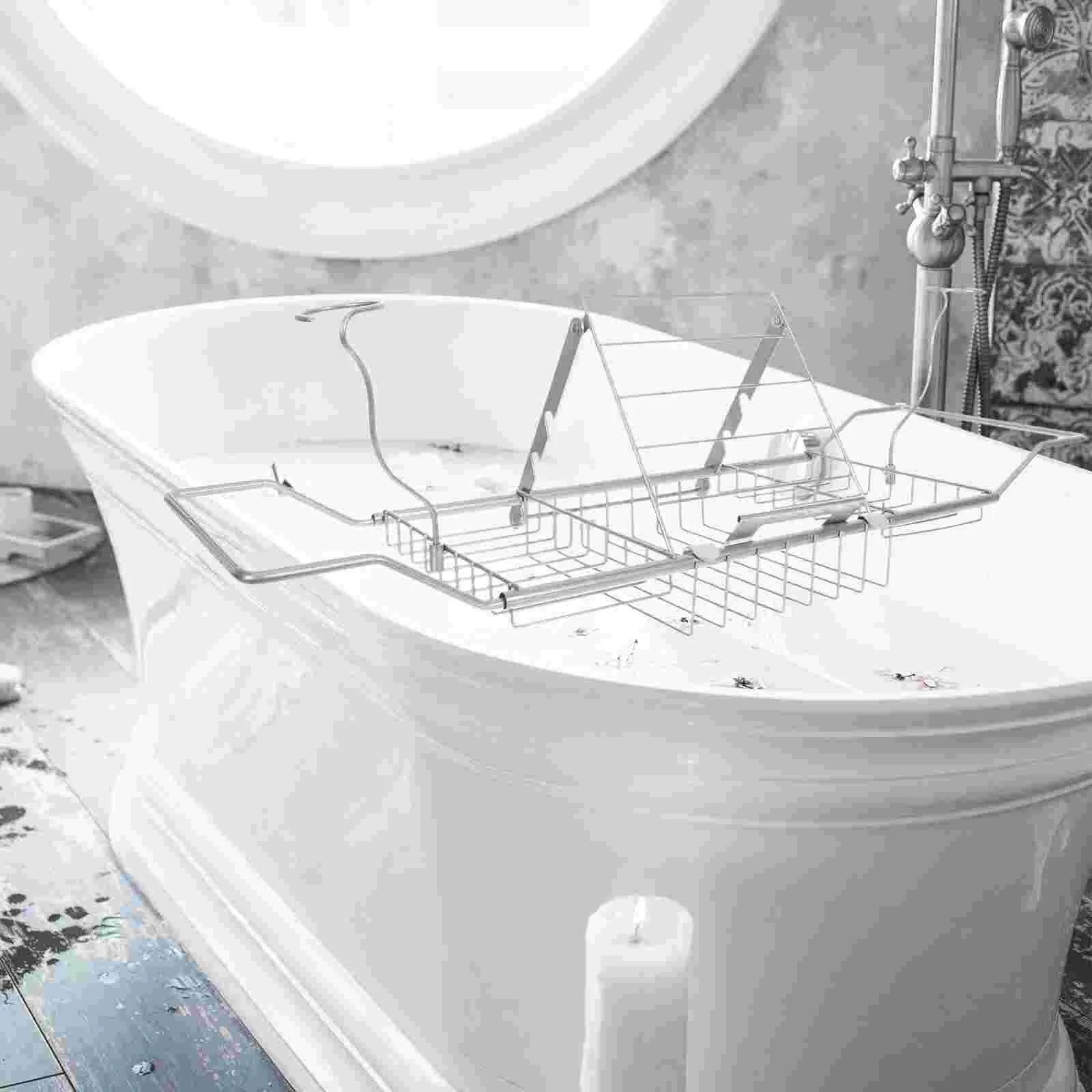 over The Tub Tray Kitchen Storage Organizer Bathtub Shelf Shower Bathroom Racks