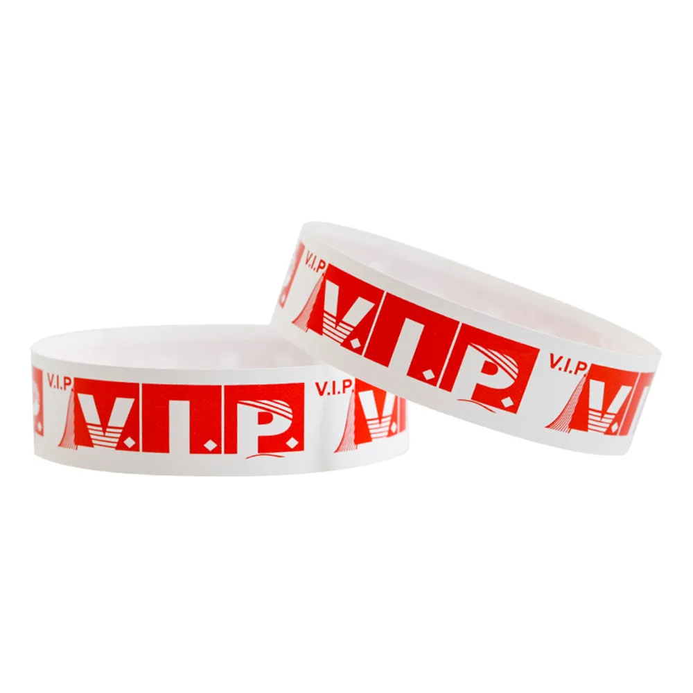 Party Paper Bracelet Synthetic Paper for Tyvek Wristbands Sticky Wristband Print Pattern Card Party Wristbands 100pcs Waterproof Paper Wristbands Party Decoration