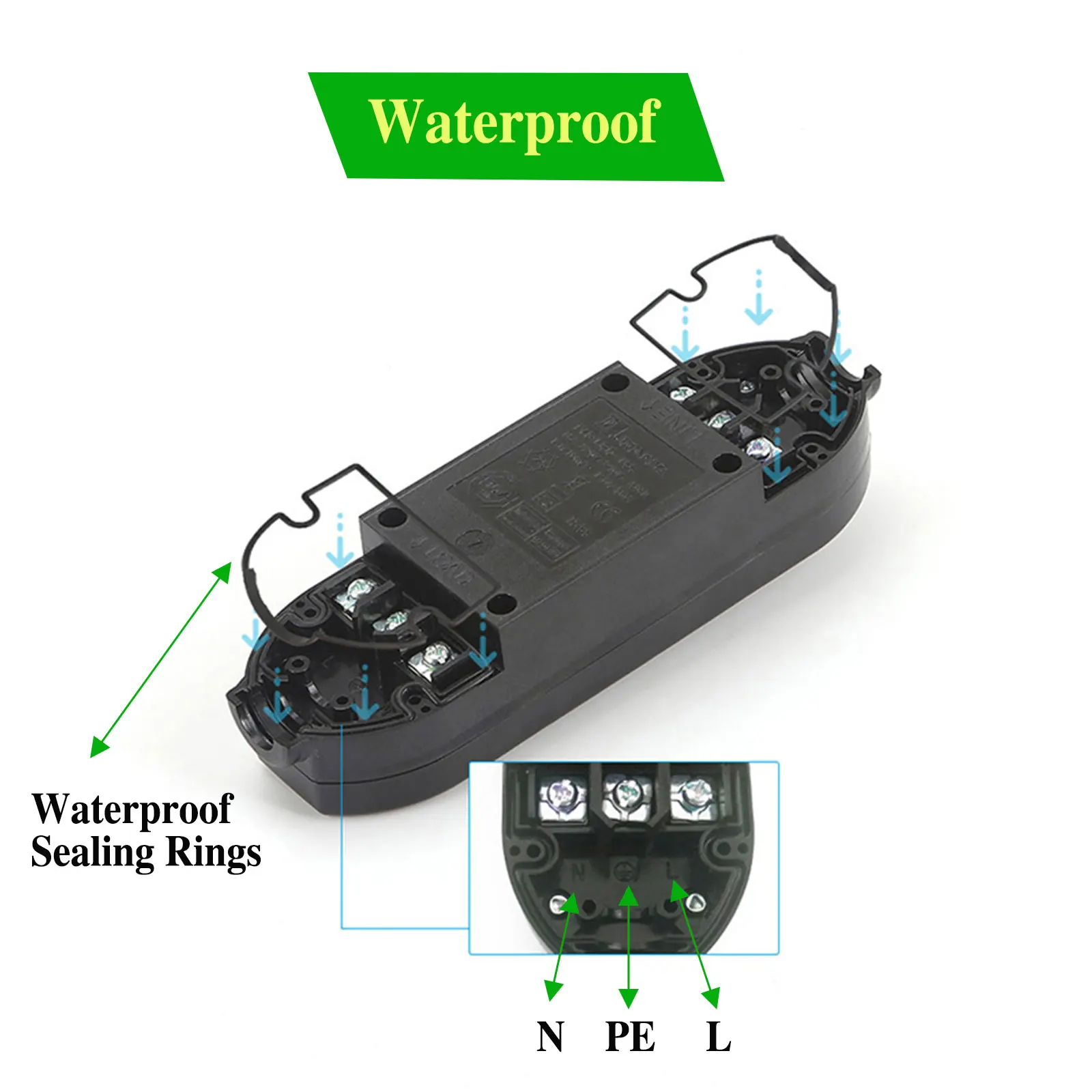 PRCD 16A Hot Tub Waterproof Ground Fault Circuit Interrupter Safety Plug for Safety Against Electric Shock Inline Circuit Breaker