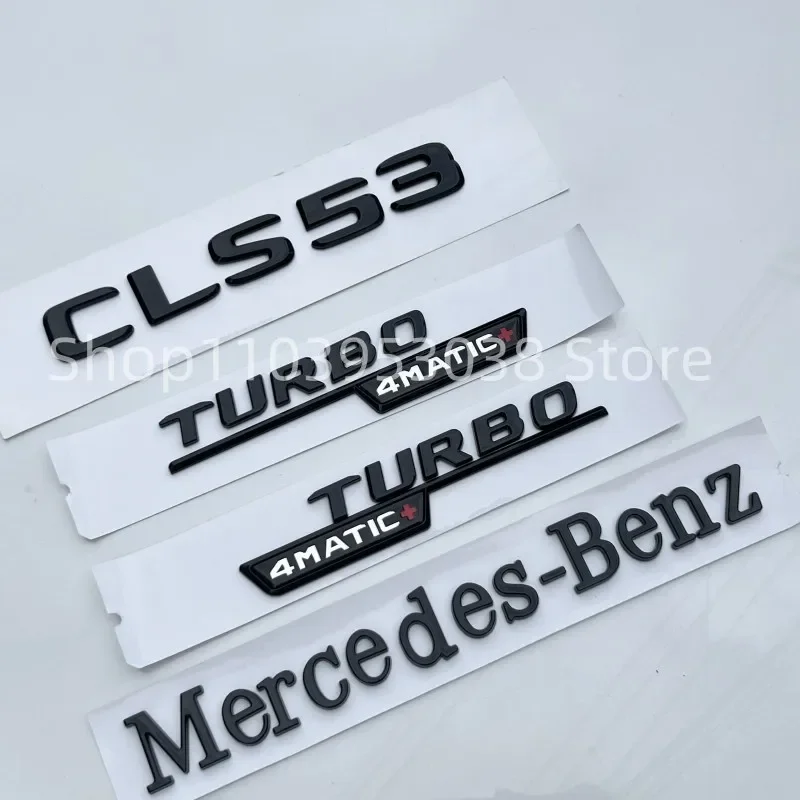 3D ABS Black CLS53 Turbo 4matic Emblem Car Trunk AMG Badge Rear Star Sticker For Mercedes Benz CLS53 AMG Accessories