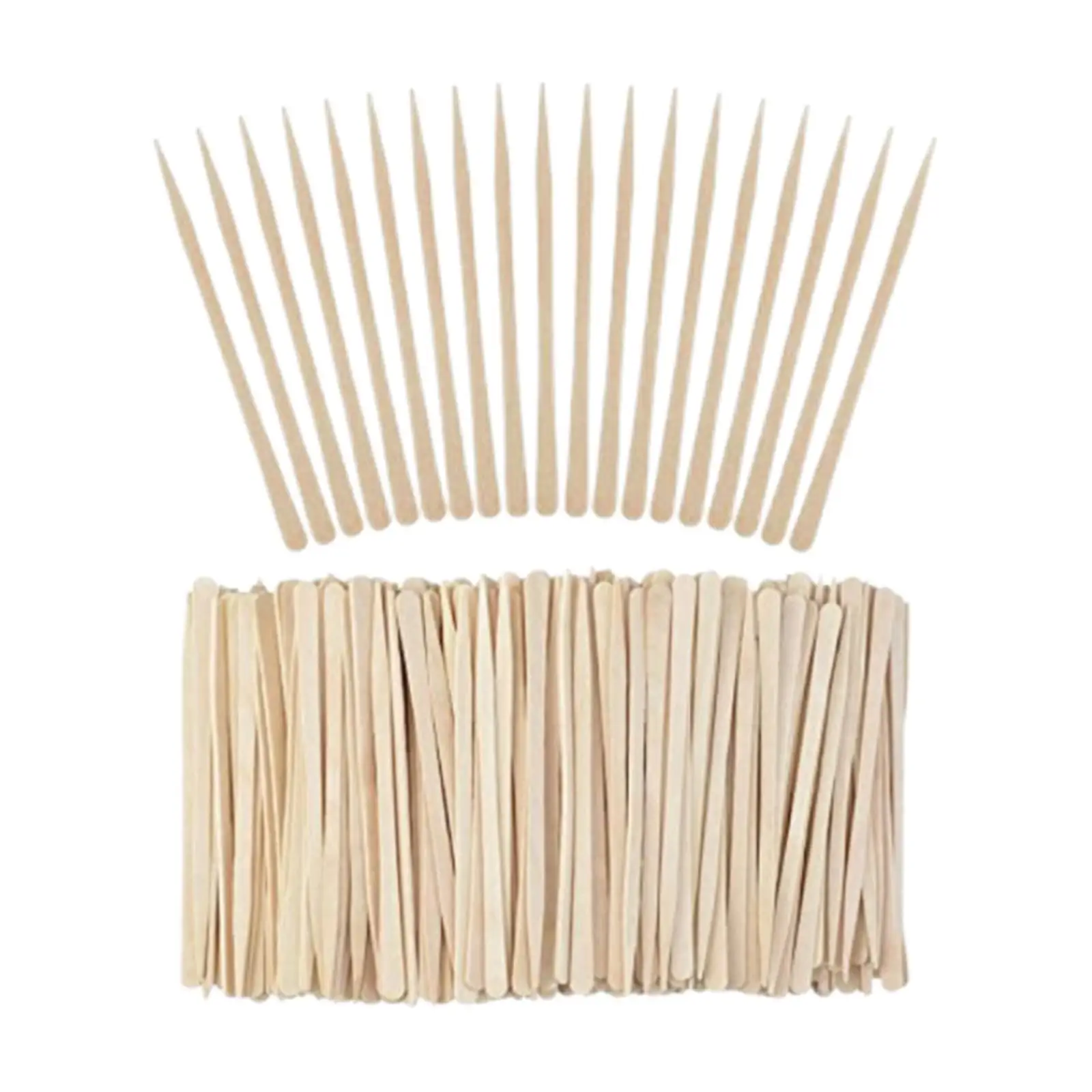 100Pcs Wood Wax Spatulas Waxing Applicator Sticks Thin Head Eyebrow Wax  Sticks for Legs Home Use Salon Supply Body Hair Removal