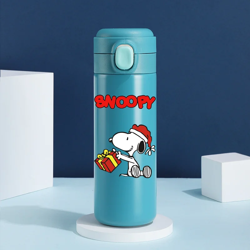 thumbnail image 1 of Taza térmica Snoopy de 420 ml para deportes al aire libre, botella de acero inoxidable con capacidad para beber, diseño de perro Charlie Brown, 1 of 5