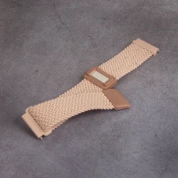 Braided Loop Magnetic Clasp Wristband for Smartwatches (18/20/22mm) (Meat pink)