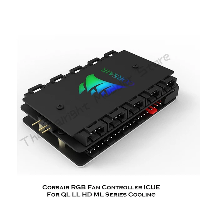 Corsair RGB Splitter Hub ICUE Fan Connecting Box Corsair Logo Glow ARGB+PWM  10X2 Outputs 5V ARGB AURA SYNC - AliExpress