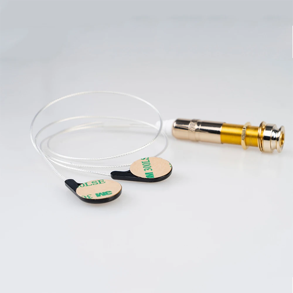 Guitto Series GGP-03 Guitar Pickup Piezo Contact Pickup Pure Copper-plated Cable Connector for Acoustic Guitar Ukulele