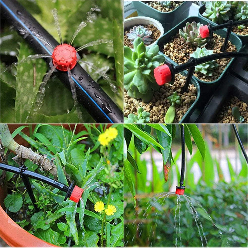 Portable Micro Drip Irrigation System, 20M Automatic Watering Kit with Adjustable Drippers for Garden - 6