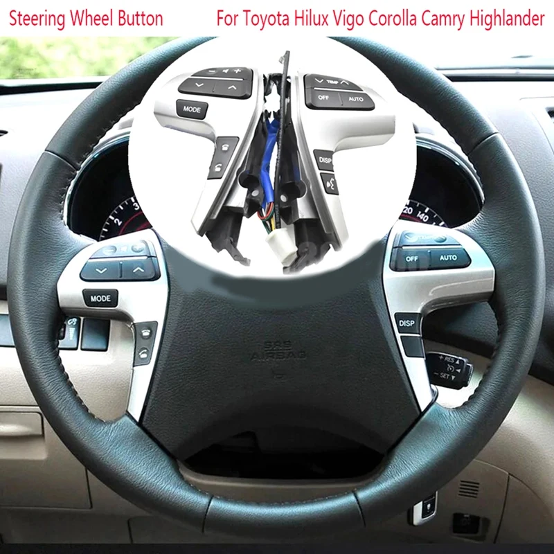 

Кнопочный переключатель на руль, Кнопка Аудио круиз-контроля для Toyota Hilux Vigo Corolla Camry Highlander